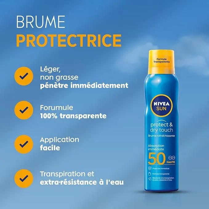 Mon avis sur le spray Nivea Sun – Brume Solaire Protect & Dry Touch